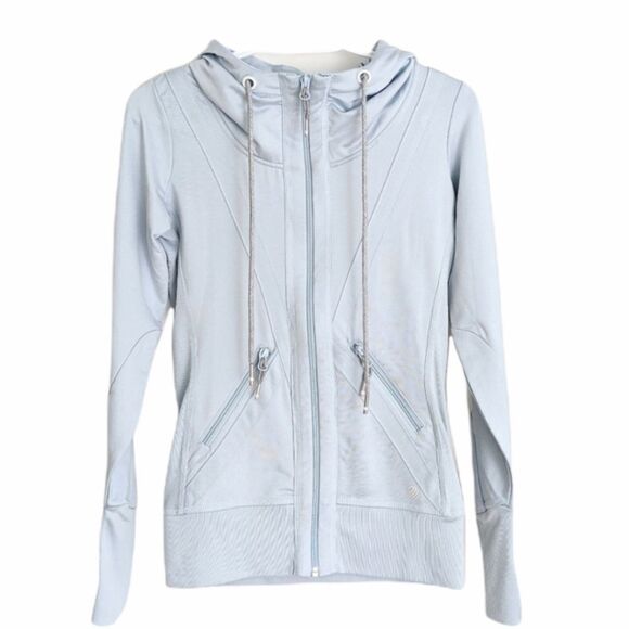 Mpg Valencia Lite Full Zip Hoodie Pastel Blue Size XS @D - Picture 1 of 5